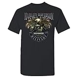 Harley-Davidson Military - Men's Smoke Grey Graphic T-Shirt - Overseas Tour | Eagle Bike (Large, l)