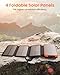 A ADDTOP 25000mAh Solar Phone Charger, Portable Power Bank 3A Fast Charging, Solar Battery Bank with 4 Panels 2 USB-A 1 USB-C Ports for iPhones Cellphones Tablets Camping Hiking