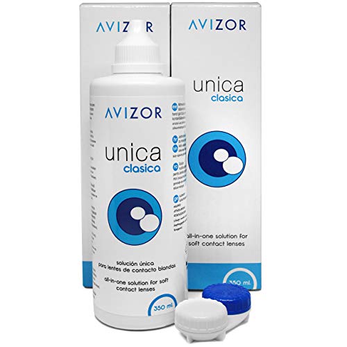 Liquido lentillas Avizor-350 ml- Solución única para lentillas blandas (Pack 2 botes x 350 ml)