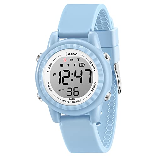 Venhoo Kids Watch Color Flashing Light Sport Toddler Wrist Watch With Luminous Alarm Stopwatch For 3-12 Ages Little Girls Boys Child-Sky Blue #TOP24