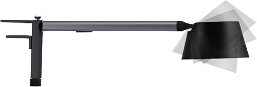 BLACK+DECKER Verve Designer - Lámpara LED de abrazadera, se adapta a estantes, cubículos y cabeceras, LED blanco verdadero + colores RGB de 52.5 ft