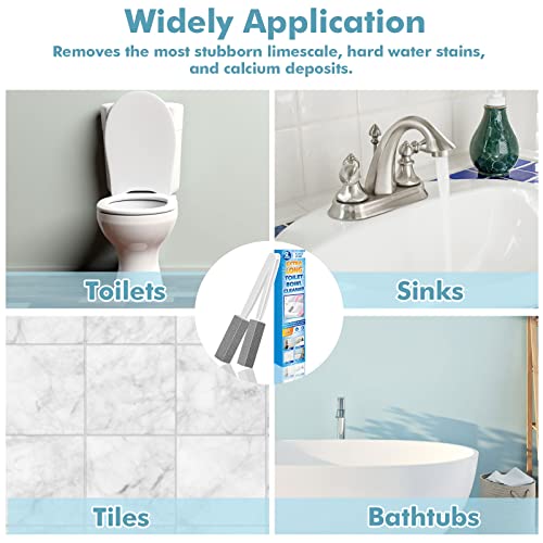2 Pack Pumice Stone For Toilet Cleaning With Extra Long Handle, Premium Pumice Stone Toilet Brush, Hard Water Stain Remover Effectively Removes Stubborn Limescale. #TOP5