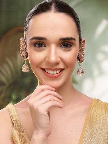 Image of Shining Diva Fashion Ear Cuff Earrings for Women Stylish Traditional Fancy Jhumki Jhumka (17013er)