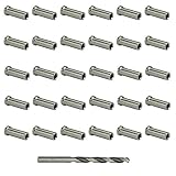 GraceMake 30Pack 1/8" Cable Railing Kits Protector Sleeves T316 Stainless Steel Cable Railing Wood P