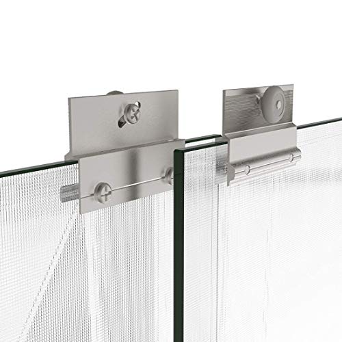 Elegant Double Sliding Shower Door 60 In. W X 72 In. H Shower Doors Glass Dliding 60 Inches With 1/4'' Frosted Tempered Glass Semi-Frameless Shower Door In Brushed Nickel Shower Enclosure #TOP7