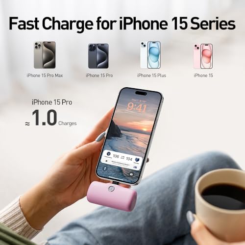 Image of iWALK USB-C Portable Charger for iPhone 15 /16, Mini 20W 4,800mAh Wireless Power Bank Fast Charging Travel Battery Pack Compatible with iPhone 16 /15 /15 Plus /15 Pro /15 Pro Max, Andriod Phone Samsung