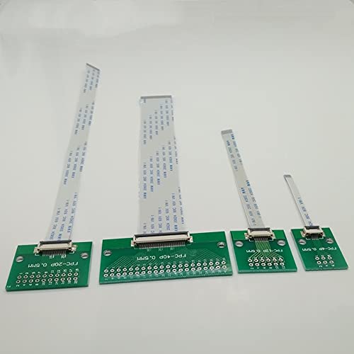 訳あり Kekeyang 1set Ffc Fpcコネクタ 0 5mmピッチ50 100 200mm長さffcケーブル6p 8p 10p 12 P 50 50mm 40 20p 14 20 Color Pins 30