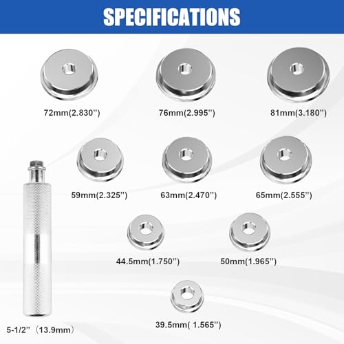 image for Jiimee 10pcs Bearing Race and Seal Driver Set, Bearing Press Kit with 