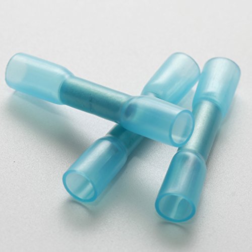 Ginsco 100Pcs Insulated Heat Shrink Waterproof Butt Connectors Wire Electrical 10-22 Awg Kit #TOP2