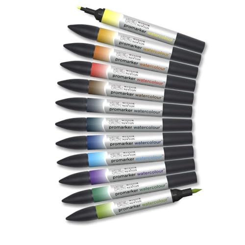 Winsor & Newton Promarker Watercolour™ Set 12 Marqueurs Tons Paysage