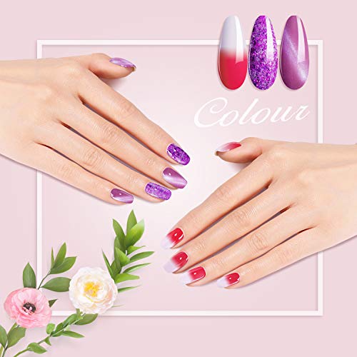 ab gel Gel Nail Polish Set - 8pcs UV LED Soak Off Gel Polish Kit