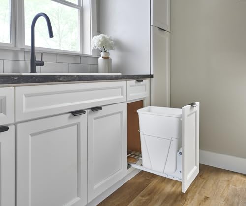 Contenedor de basura blanco de acero extraíble miniatura 2