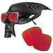 RockShell Polarized Lenses Replacement for Oakley News Flash OO2025 Sunglasses - Lava Red