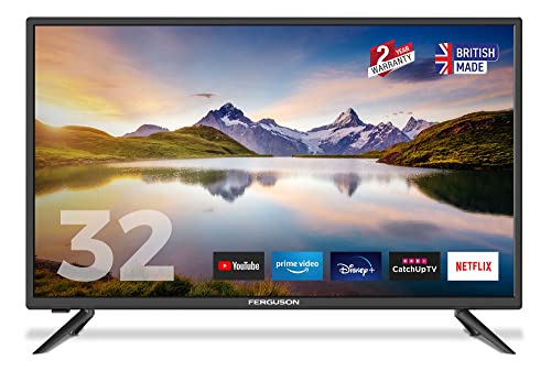 Ferguson XSTR0242-12 Volt 24 inch Smart 12-volt LED TV with streaming Apps Netflix, Prime Video, Disney+, BBC iPlayer, ITV Hub, etc, Made in the UK
