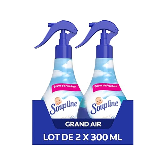 SOUPLINE - Spray Brume de Linge Parfum Grand Air - Brume Parfumée pour Linge de Maison et Vêtements - Complément Idéal à Votre Lessive et à Votre Adoucissant Linge...