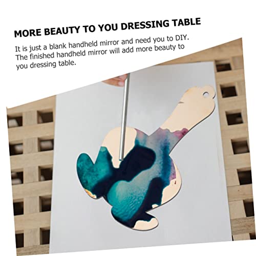 ifundom 6 Unidades espelho de madeira espelho de mão conjunto de madeira Brinquedos infantis adoráve