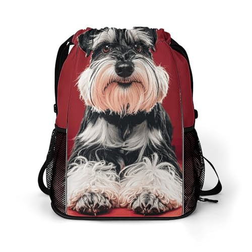 Sac à dos avec cordon de serrage Schnauzer anti-encombrement sport