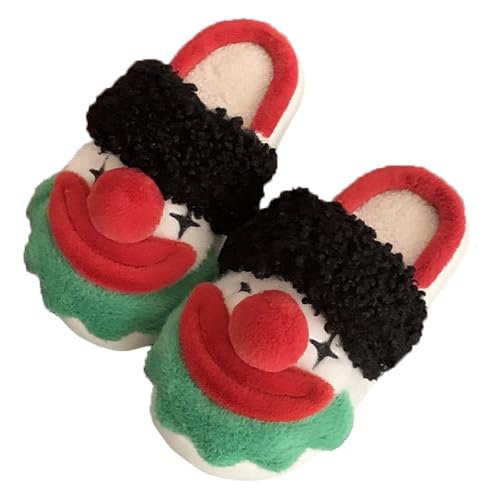 Generisch Zapatillas divertidas de payaso para mujer, mullidas, cálidas, de espuma viscoelástica, para el hogar, patines de casa, zapatillas de fieltro, zapatos de cabaña, zapatos antideslizantes para Generisch Zapatillas divertidas de payaso para mujer, mullidas, cálidas, de espuma viscoelástica, para el hogar, patines de casa, zapatillas de fieltro, zapatos de cabaña, zapatos antideslizantes para