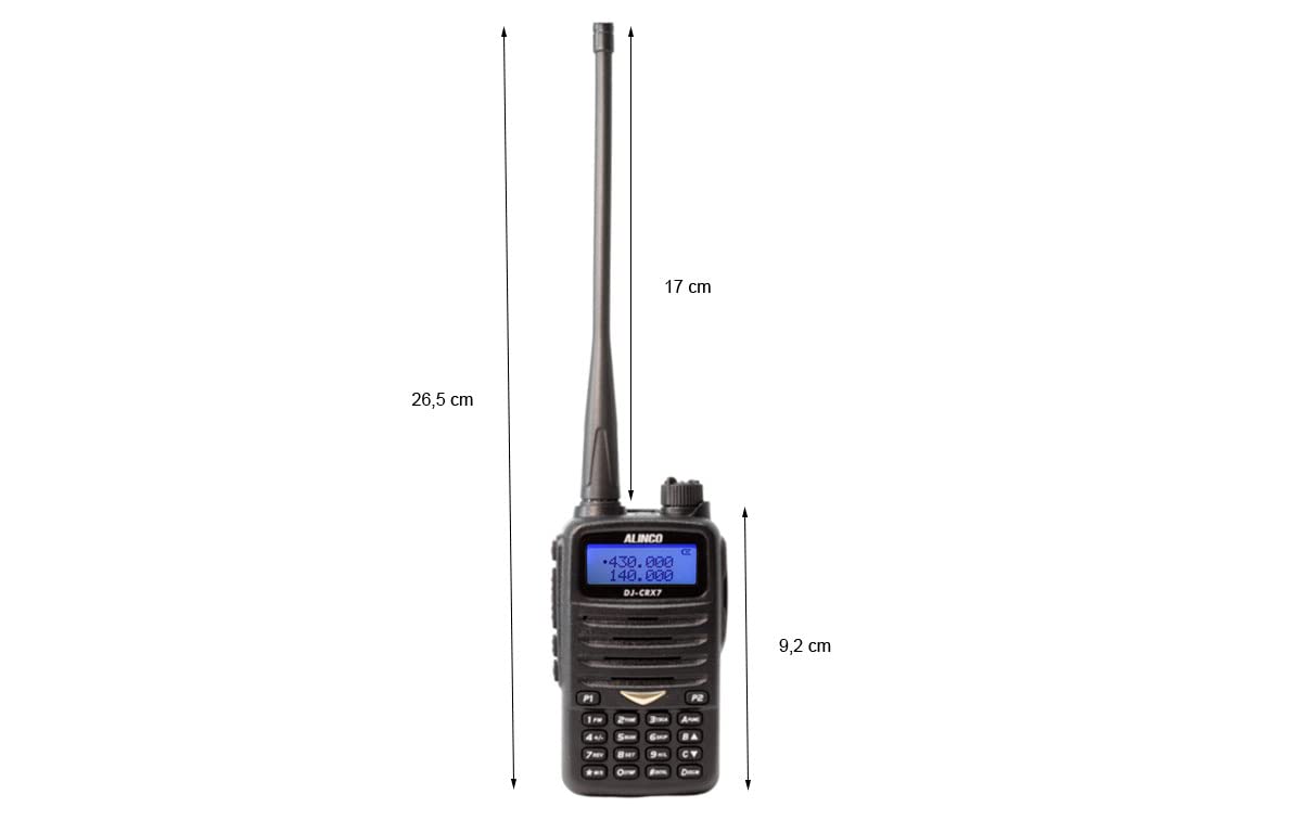 Emisora ​​de Radio portátil VHF/UHF Alinco DJ-CRX-7, Radio FM, batería de 1800mAh, Talk Around, BCL, Tot, DTMF, CTCSS, DCS