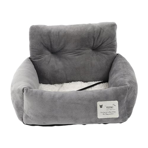 LearnLyrics 1/2 Pcs Pet Car Seat - Dog Car Kennel, Pet Booster Seat | Puppy Travel Bags with Carrying Handle, Comfy Ultra Soft Car Pet Nest, Travel Carrier Bed for Small Medium Pets, 120.87x16.54 Inch