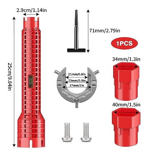 SXCCNW Basin Wrench 8-in-1 Tap Spanner, Multi-Function Plumbing Tool for Tight Spaces Toilet Seat - Image 2