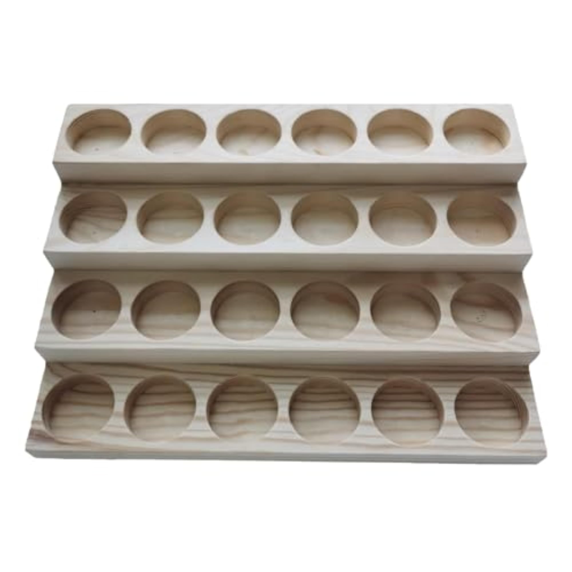 Wooden Essential Oil Display Stand with 24 Slots