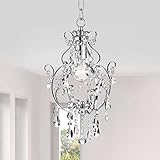 Amorette Chrome Mini Chandeliers Crystal Chandelier Lighting 1 Light Ceiling Light Fixtures