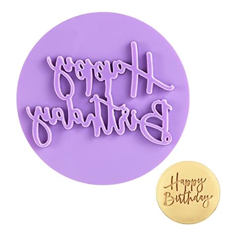 AWAVM Happy Birthday Cookie Baking Mold Cover