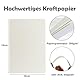 50 Blätter Kraftpapier Karten 10 x 15cm 350g/m², Blanko Papier Karten zum Selbstgestalten, A6 Karteikarten Moderationskarten Weiß für DIY Grußkarten Postkarten Einladungen Bastelprojekte