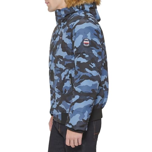 Image of Tommy Hilfiger Men's Arctic Cloth Quilted Snorkel Bomber Jacket (Standard and Big & Tall)
