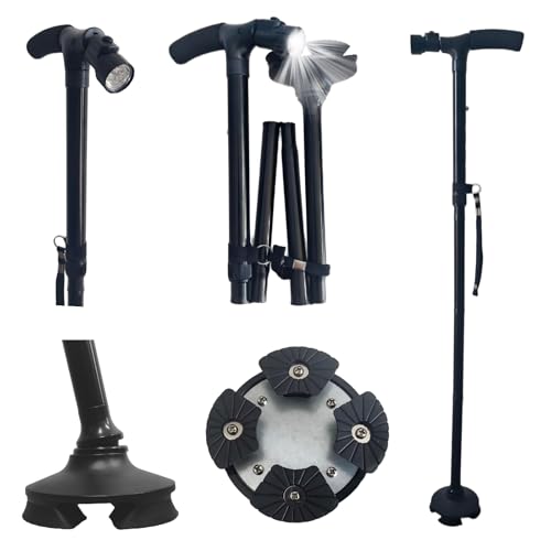 Aisenth Lightweight Adjustable Folding Walking Canes for Men and Women-360°