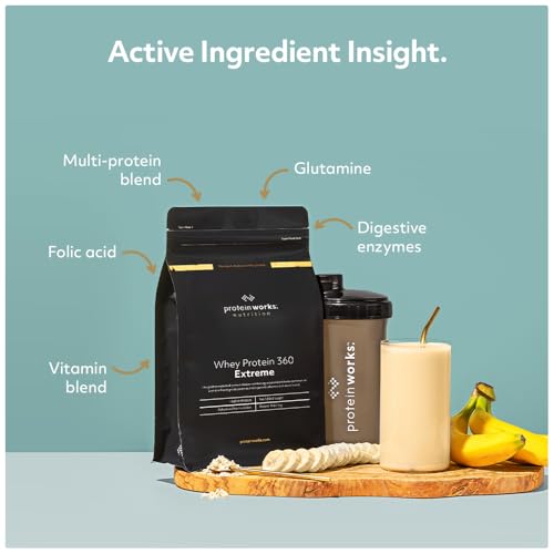 Protein Works - Whey Protein 360 Extreme, Premium Whey Protein Powder Blend, High Protein & No Added Sugar, 20 Servings, Chocolate Bueno, 600g