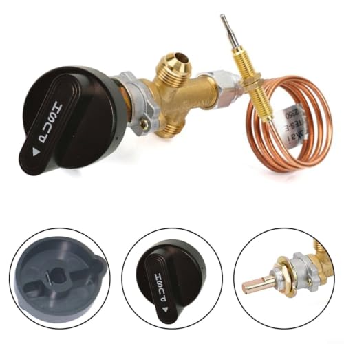 Aurumium Kit de vanne de contrôle de gaz en laiton basse pression 12 PSI avec thermocouple de 600 mm, convient pour le remplacement du chauffage du feu de cheminée, grill – vue 6