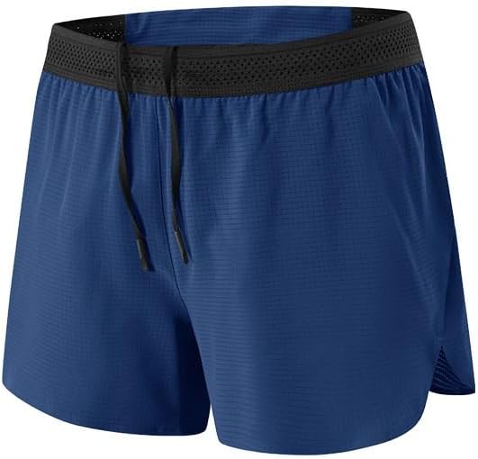Men's Athletic Shorts Quick Dry Breathable Loose 3 Inch Running Anti Ride up for Marathon Gym