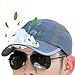 KUMADAI Chapeau Soleil Ventilateur de Casquette Baseball Homme Chapeaux de Randonnée avec Ventilateur Rafraichisseur Été Casquette Tennis de Ventilateur Refrigerant,Grey 2