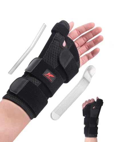Hurmoya Wrist Brace with Thumb Spica Splint – Support for Carpal Tunnel, De Quervain's, Tendonitis, Arthritis & Trigger Thumb Pain for Men & Women (Medium - Left Hand)