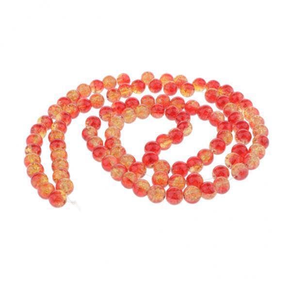 SNAPPSY 2x100Pcs Colorful Glass Round Beads Loose Spacer Bead DIY red and Yellow-picture-28