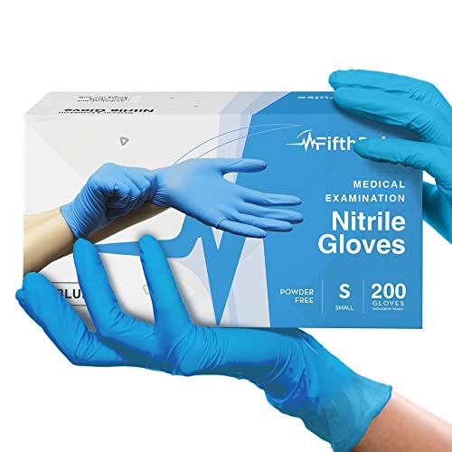 Gants de cuisine sûrs pour aliments en nitrile bleu 200 pièces anti-odeur et hygiéniques