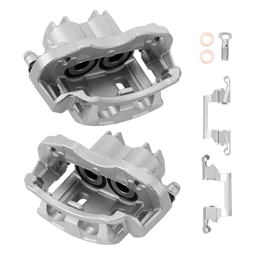Image of BDFHYK 2pcs Rear Disc Brake Caliper Assembly with Bracket Compatible with Ford Excursion 2000-2005 5.4L V8 /6.0L V8 /6.8L V10 /7.3L V8, Compatible with Ford F-250 Super Duty 2000-2004 5.4L V8 /6.0L V8