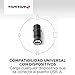 Cargador de coche compacto USB TomTom 12V / 24V para GPS Tomtom...