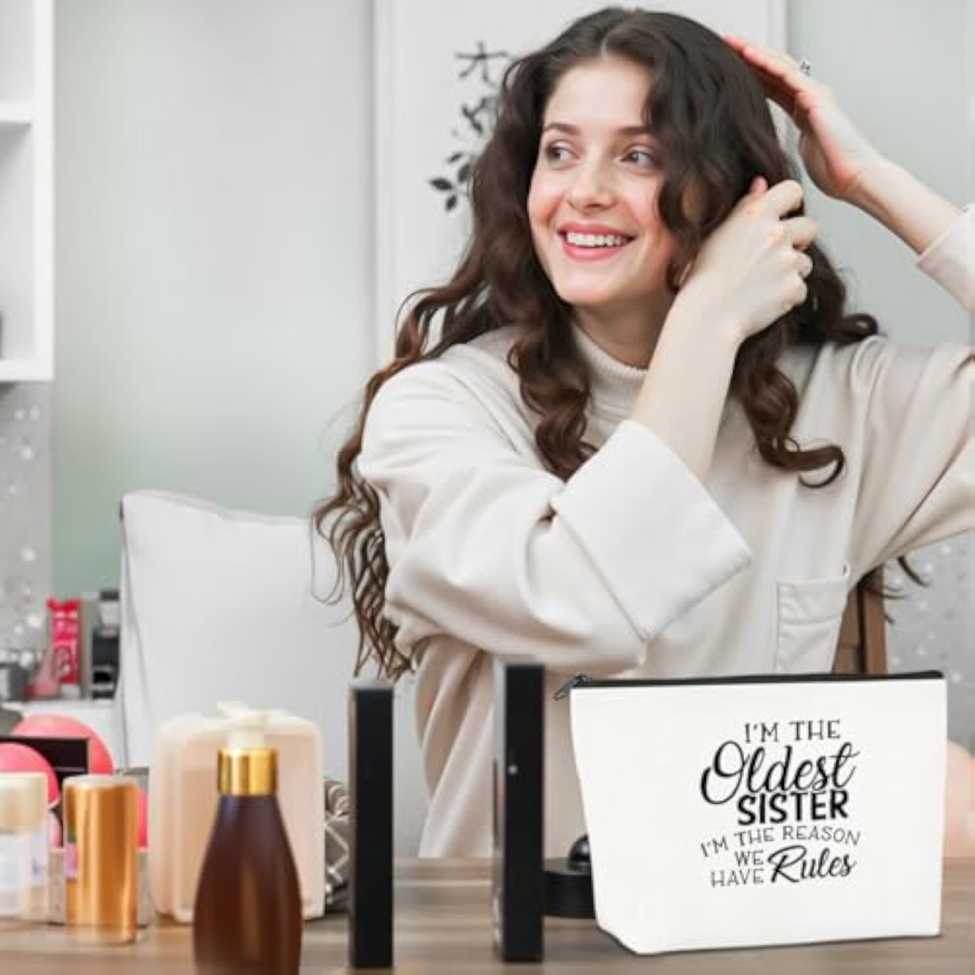 Oldest Sister Makeup Bag, Thoughtful Gift for Sisters