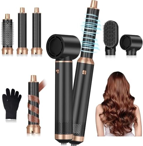 Souvik Spazzola Asciugacapelli Multifunzione, Automatico Arricciacapelli, Piastra per Capelli, Hair Dryer, Spazzola ad Aria Calda, Per Asciugare, Lisciare, Volumizzante, Capelli Ricci — foto principale