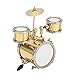 Mini Desktop Drum Set, Copper Drum Miniature with Case, Percussion Instrument Model for Collectors, Home Decor, Music Stores