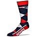 For Bare Feet NFL New England Patriots 505-7 Argyle Crew Socks - Large