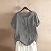 Women's Plus Size Cotton Linen Casual Loose Tunic Top Breathable & Comfortable Boho Blouse Top Long (Dark Gray #4, M)