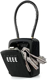 Cyrmiug Portable Key Storage Security Lock, Door Knob Mounted Re-settable 4 Digit Combination Lock Box for Indoors & Outdoors,to Share and Secure Keys for Home,Office,Garage, Airbnb etc