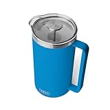 YETI Rambler 64 oz. French Press Coffee Maker, with GroundsControl Filter, Big Wave Blue