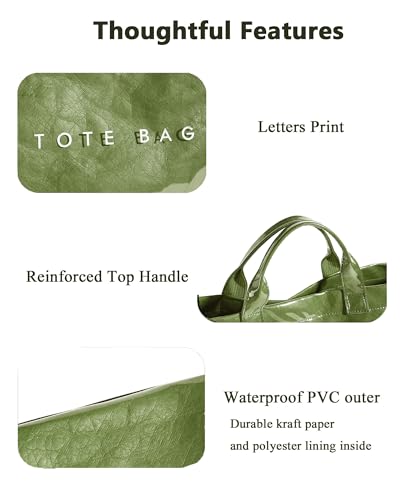 Image of PVC Tote Bag for Women Waterproof Plastic Jelly Tote Letter Print Hobo Handbag for Travel, Gift