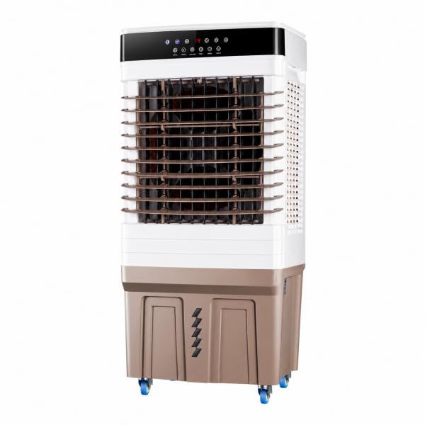 Bilake Climatizador Evaporativo Industrial | Portátil Humidificador | Enfriadores para Naves y Locales | 4 Packs de Hielo (150W | 50L)