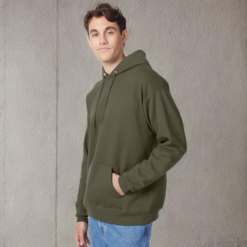 Image of Hanes Men's Hoodie - EcoSmart Fleece Hooded Sweatshirt for Men & Women - Midweight Fleece - Big & Tall Available